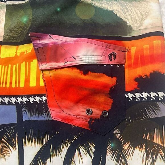 Hang Ten Mens Swim Trunks Size XL Board Shorts Lined Hawaiian Babymoon - Picture 7 of 13